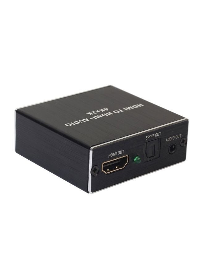 Captaintech HDMI To HDMI 3.5 mm Analog Audio Adapter Black - Image 1