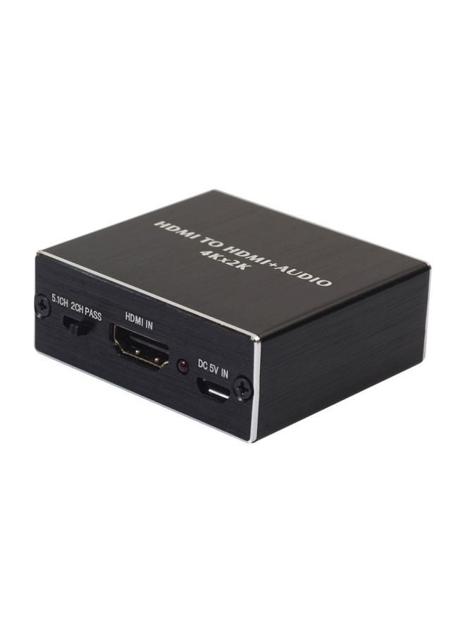 Captaintech HDMI To HDMI 3.5 mm Analog Audio Adapter Black - Image 5