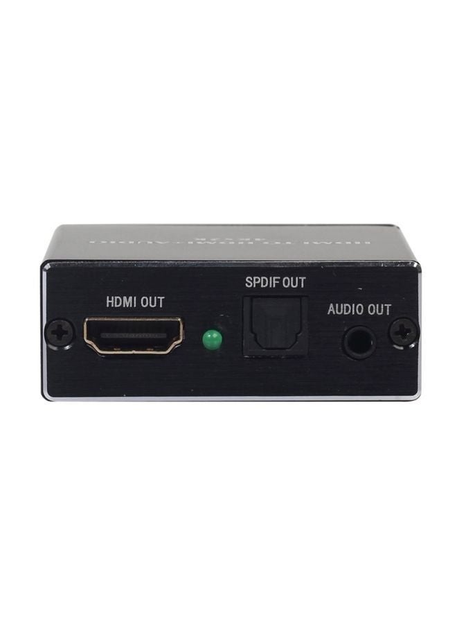 Captaintech HDMI To HDMI 3.5 mm Analog Audio Adapter Black - Image 3