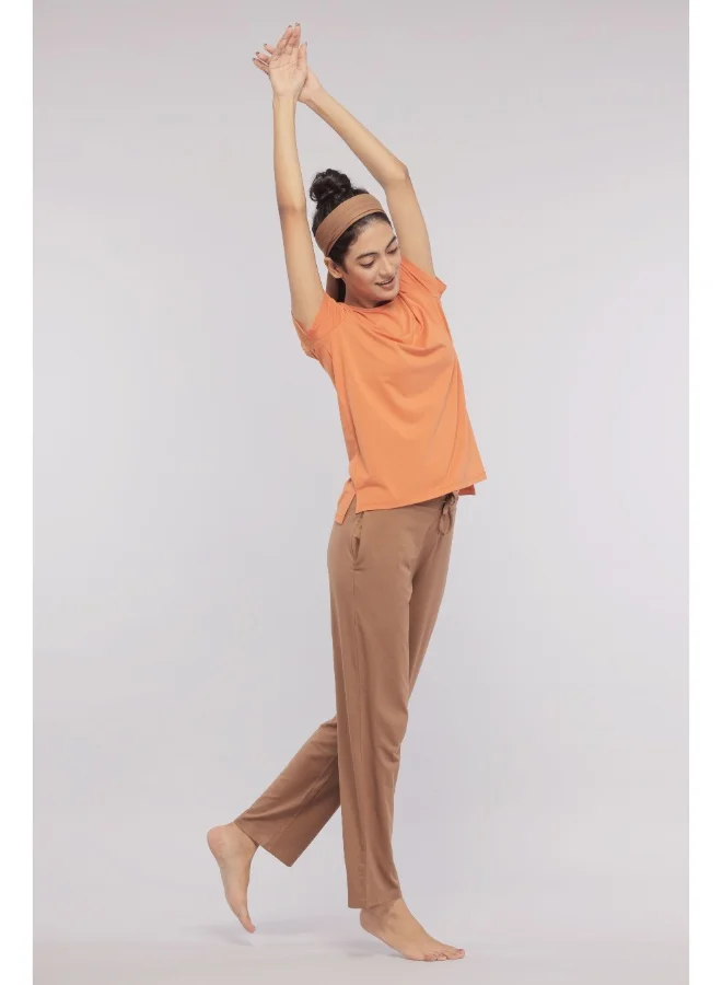 NeceSera Golden Ochre Supima Round Neck Tee