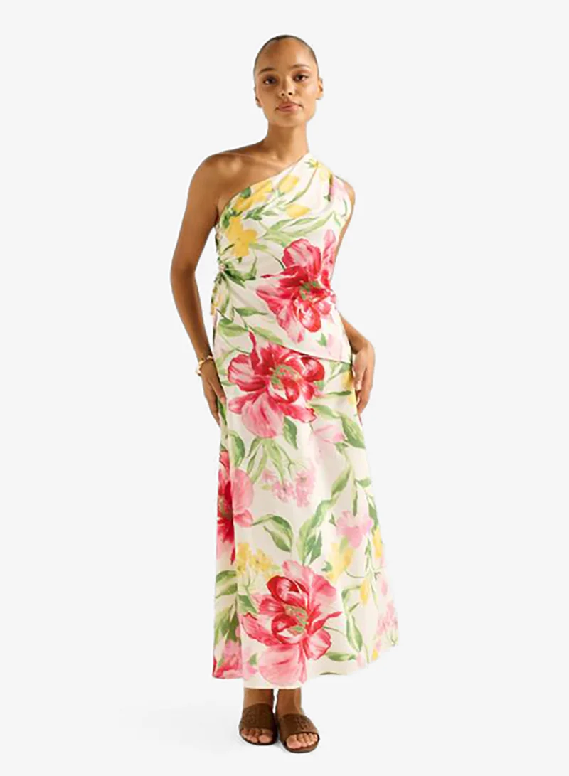 Noah Printed One Shoulder Top