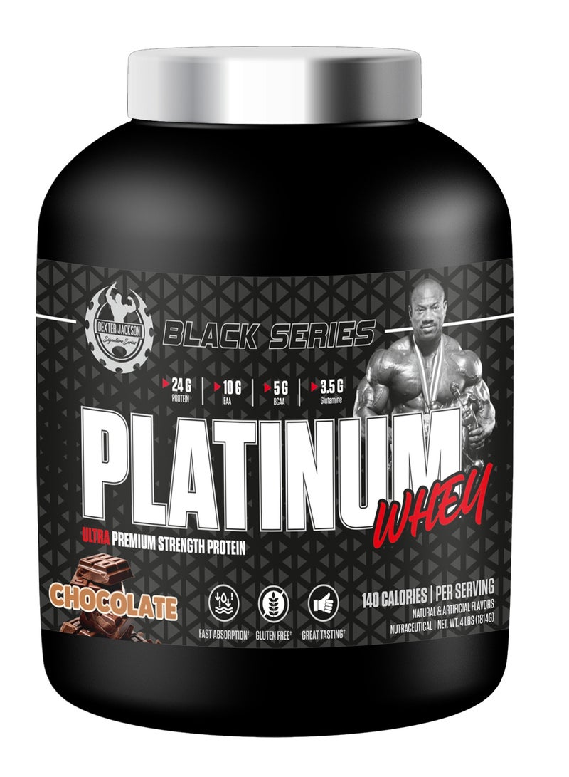DEXTER JACKSON Black Series Platinum Whey - Ultra Premium Strength Whey & Isolate Protein - Chocolate, 4lbs - Image 1