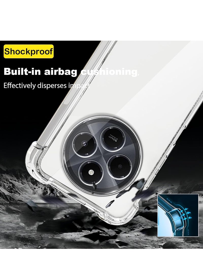 BORTONY Xiaomi Redmi 14C Back Cover Soft Flexible Silicone Transparent Shockproof Protective Cover Crystal Clear Reinforced Bumper Corners For Xiaomi Redmi 14C Clear - Image 5