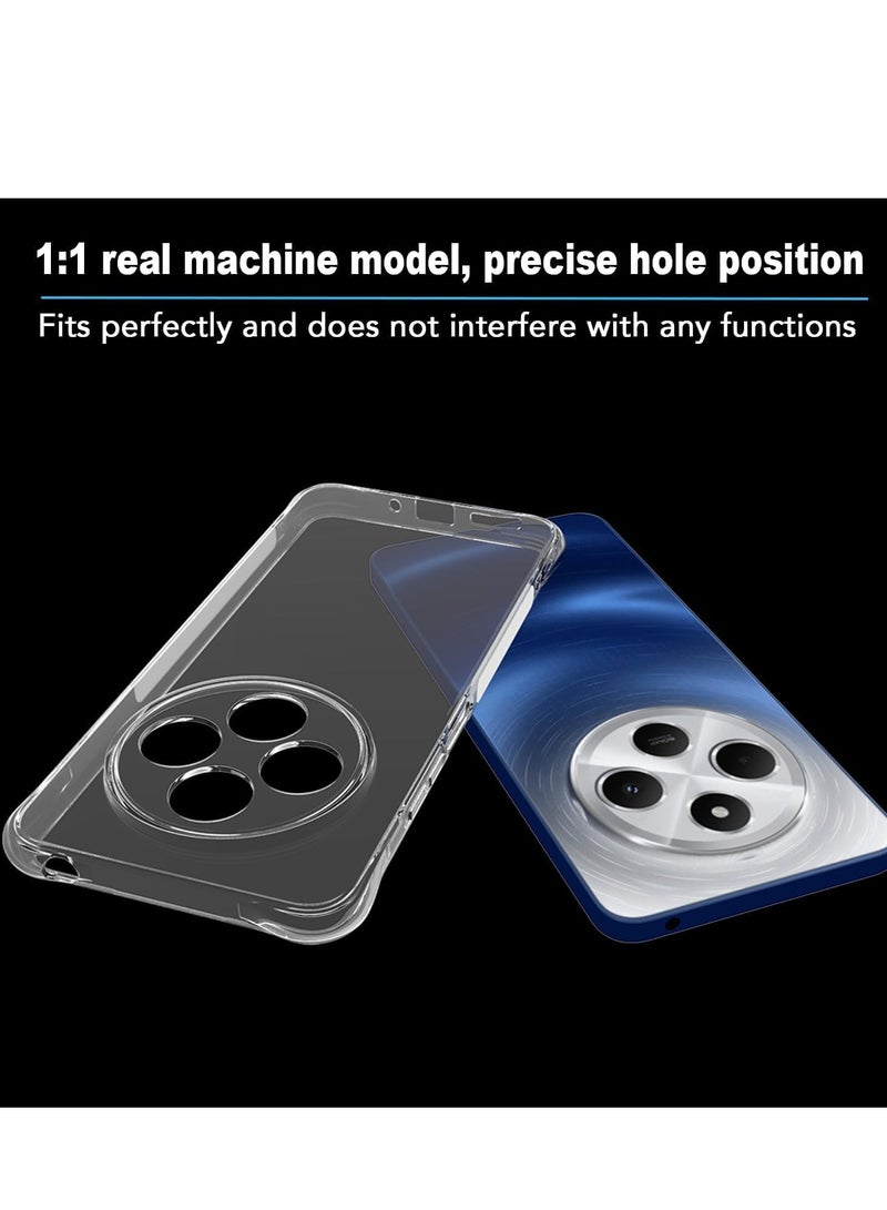 BORTONY Xiaomi Redmi 14C Back Cover Soft Flexible Silicone Transparent Shockproof Protective Cover Crystal Clear Reinforced Bumper Corners For Xiaomi Redmi 14C Clear - Image 2