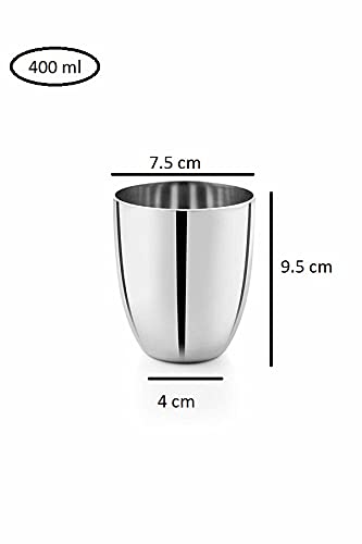 MARWALL Apple Shape Mirror Finish Stainless Steel 6 Pcs Dinner Set1 Plate2 VatiBowls1 Glass1 Spoon1 Halwa Vati - Image 4
