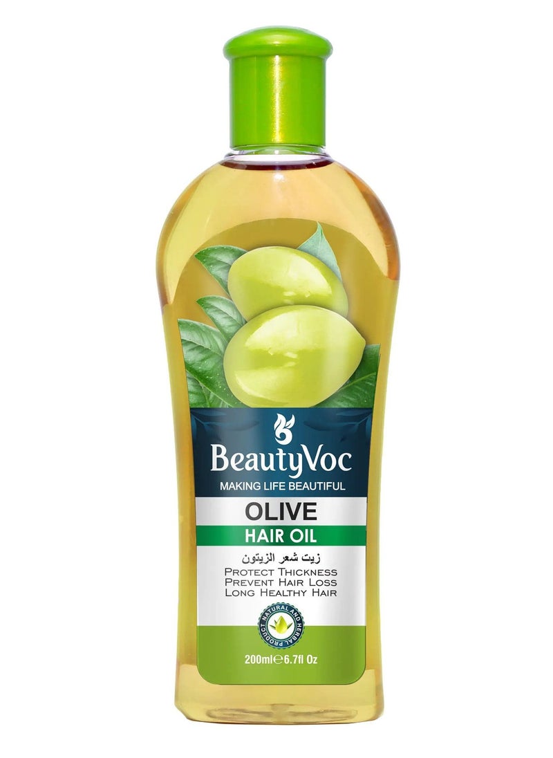 BEAUTY VOC Olive Oil Extracted from Pure Olive, Enriched with Antioxidants, Vitamins, and Nourishing Properties Deeply Conditions, Moisturizes, Strengthens and Protects Hair Strands, 200ml  - Image 2
