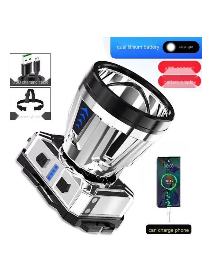NIBEMINENT Super Bright LED Headlamp - Rechargeable Waterproof Spotlight for Night Fishing