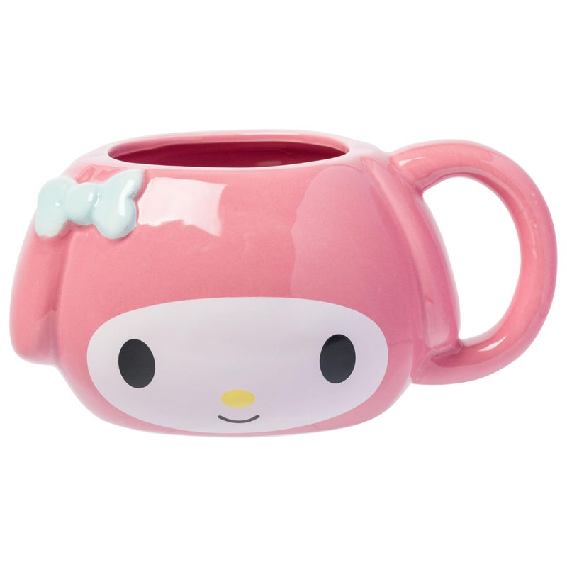 Silver Buffalo Sanrio Hello Kitty and Friends My Melody Ceramic 3D Sculpted Mug 20 Ounces