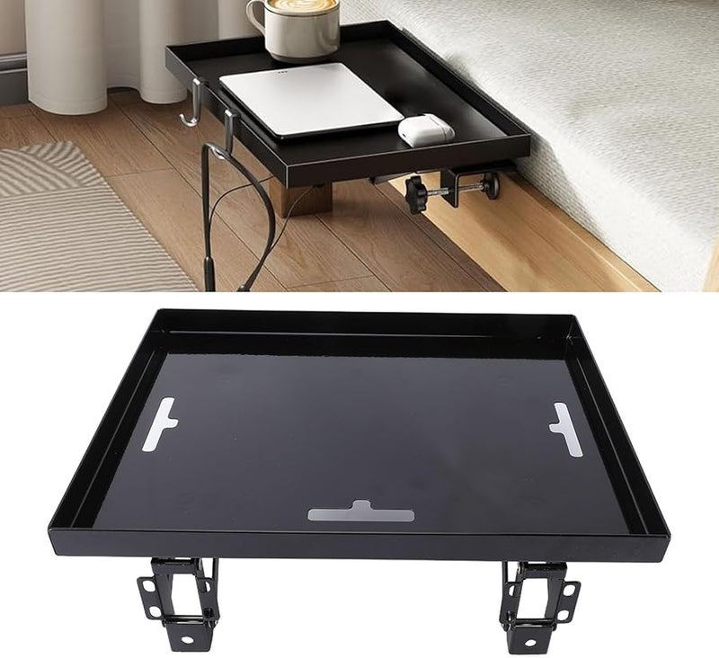 طاولة سرير بطابقين قابلة للطي من الفولاذ الكربوني الثقيل مع رف وفتحة للكابل لتخزين المهجع - Image 1