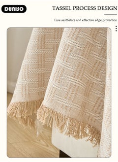 DUNISO Sofa Cover, Washable Sofa Throw Blanket, Versatile Sofa Silpcover for All Seasons Oversize Couch Cover, Pet Couch Covers for Sofa  L-Shape U-Shaped Woven Throw Blanket with Tassels  - Image 5
