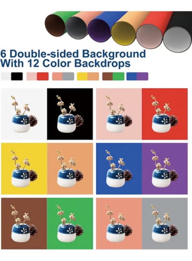 بولوز صندوق إضاءة استوديو الصور الاحترافي مقاس 16 بوصة × 16 بوصة، صندوق إضاءة محمول قابل للطي من PULUZ، طقم صندوق صور ثلاثي الألوان قابل للتعتيم مع 160 مصباح LED و6 خلفيات (12 لونًا) لتصوير المنتج - Image 2