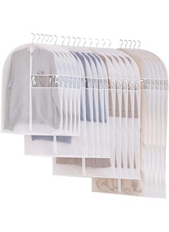 Hihonor Clothes Hanging Bag,Zipper Dustproof Clothes Cover,Plastic Material,Breathable Suit Dust Cover,Suitable for Dresses/Gowns/Jackets/Sweaters(20pcs)  - Image 1
