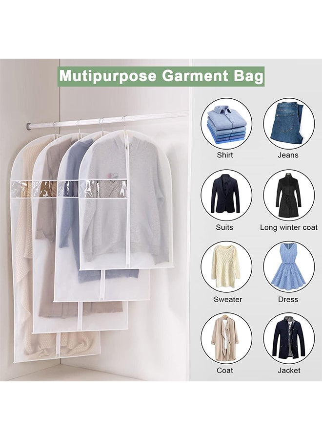 Hihonor Clothes Hanging Bag,Zipper Dustproof Clothes Cover,Plastic Material,Breathable Suit Dust Cover,Suitable for Dresses/Gowns/Jackets/Sweaters(20pcs)  - Image 3