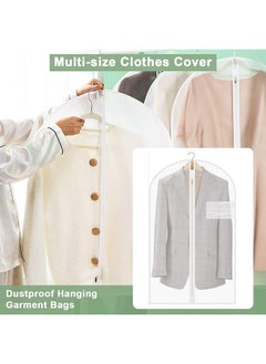 Hihonor Clothes Hanging Bag,Zipper Dustproof Clothes Cover,Plastic Material,Breathable Suit Dust Cover,Suitable for Dresses/Gowns/Jackets/Sweaters(20pcs)  - Image 4