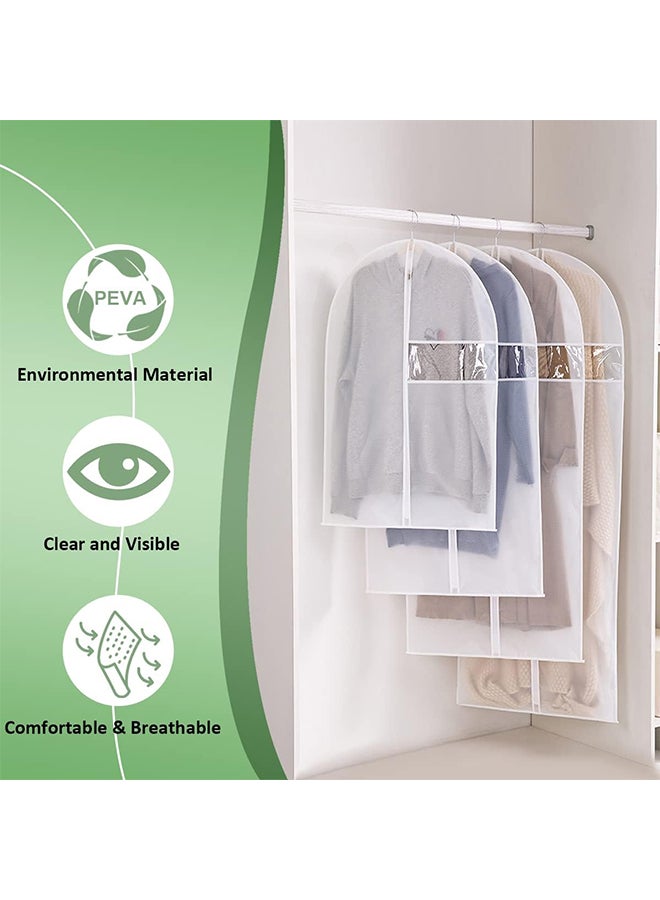 Hihonor Clothes Hanging Bag,Zipper Dustproof Clothes Cover,Plastic Material,Breathable Suit Dust Cover,Suitable for Dresses/Gowns/Jackets/Sweaters(20pcs)  - Image 2