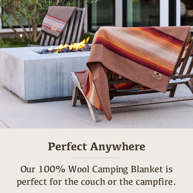 Chubbuck Authentic Chubbuck 100% Wool Blanket Camping (60" x 84") - Large Warm Blanket for Camping, Emergency, Outdoor Concerts and Home Use - Fire Retardant, Soft and Warm Blankets for Winter (Bronco) - Image 3