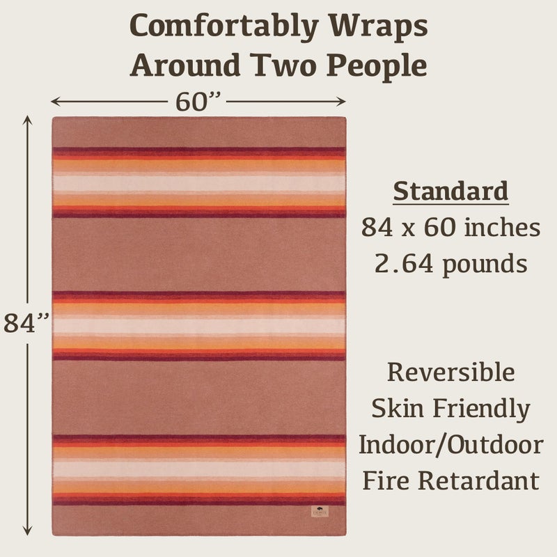 Chubbuck Authentic Chubbuck 100% Wool Blanket Camping (60" x 84") - Large Warm Blanket for Camping, Emergency, Outdoor Concerts and Home Use - Fire Retardant, Soft and Warm Blankets for Winter (Bronco) - Image 2