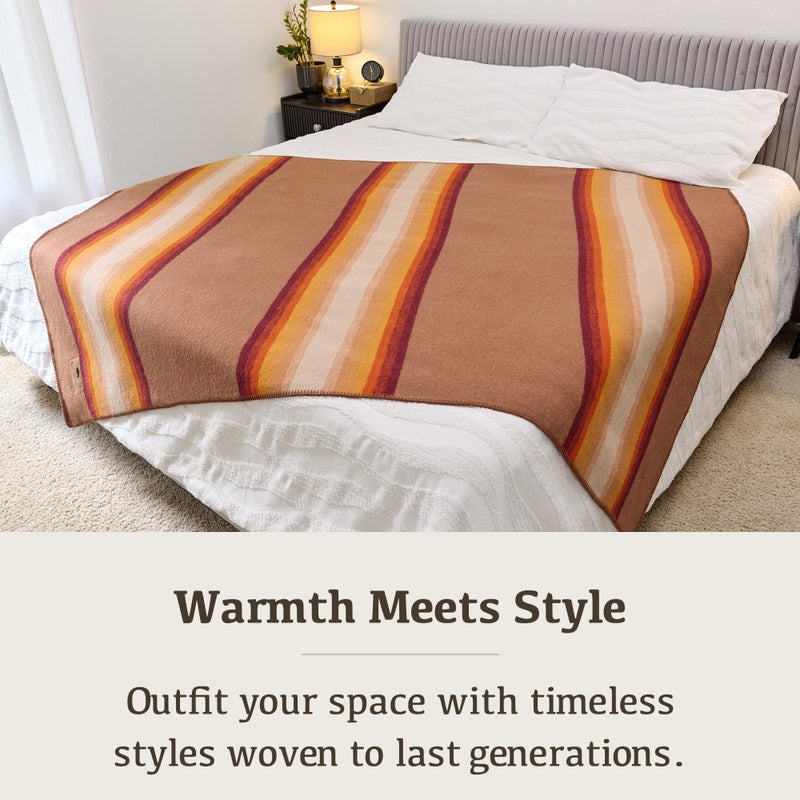 Chubbuck Authentic Chubbuck 100% Wool Blanket Camping (60" x 84") - Large Warm Blanket for Camping, Emergency, Outdoor Concerts and Home Use - Fire Retardant, Soft and Warm Blankets for Winter (Bronco) - Image 5
