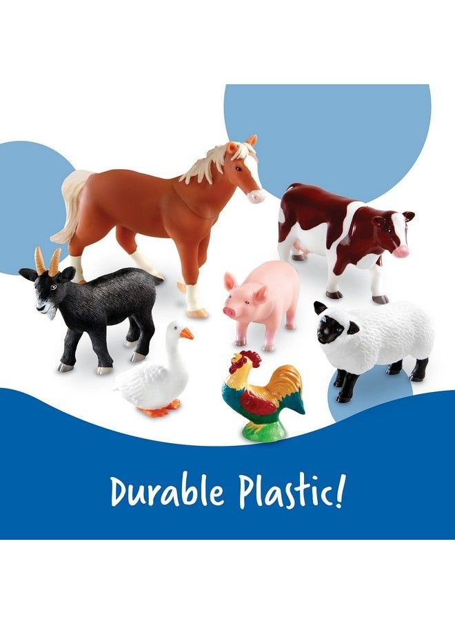 Learning Resources - Jumbo Farm Animals Animal Toy Set For Toddlers 7 Pieces Ages 18 Mos+ - Image 1
