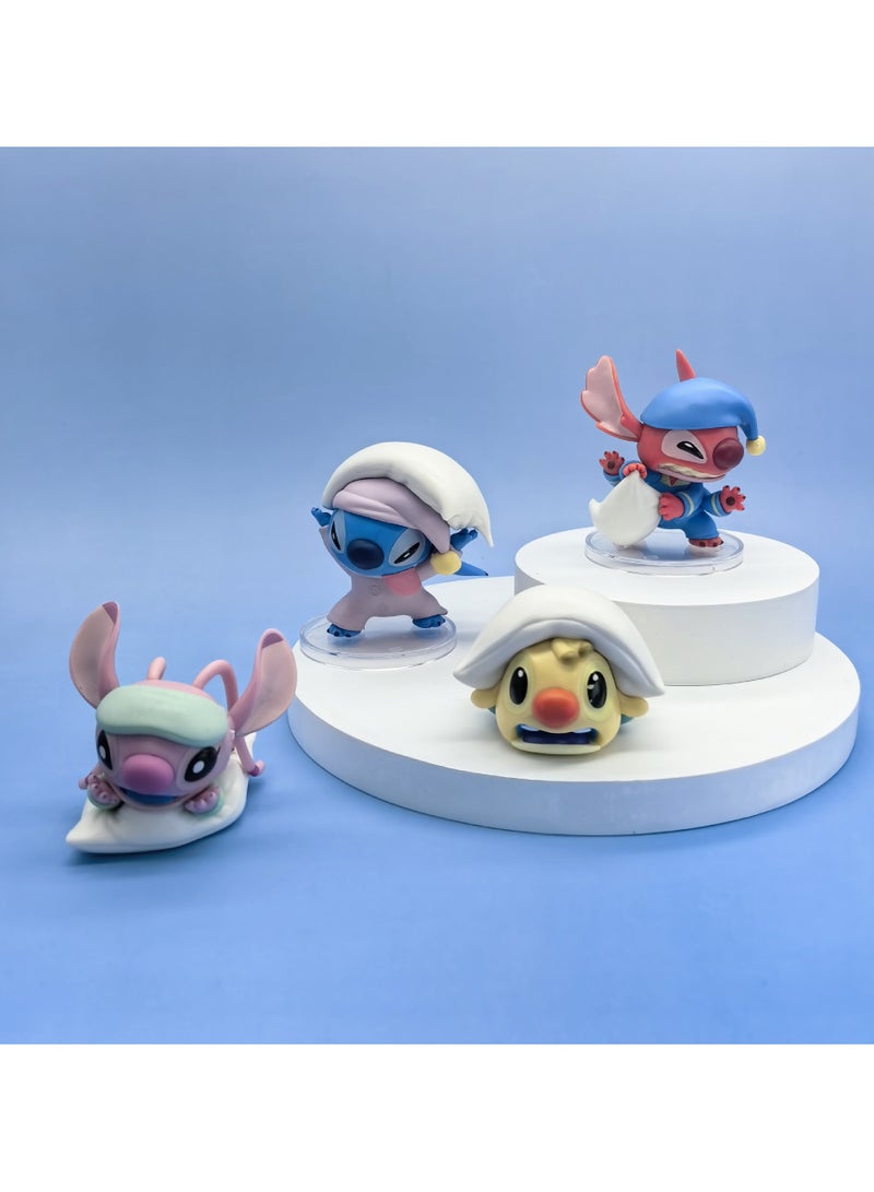 general 8 Piece Figure Anime Interstellar Baby Stitch Doll Cute Cartoon Angel Stitch Doll Ornaments Room Decoration - Image 3