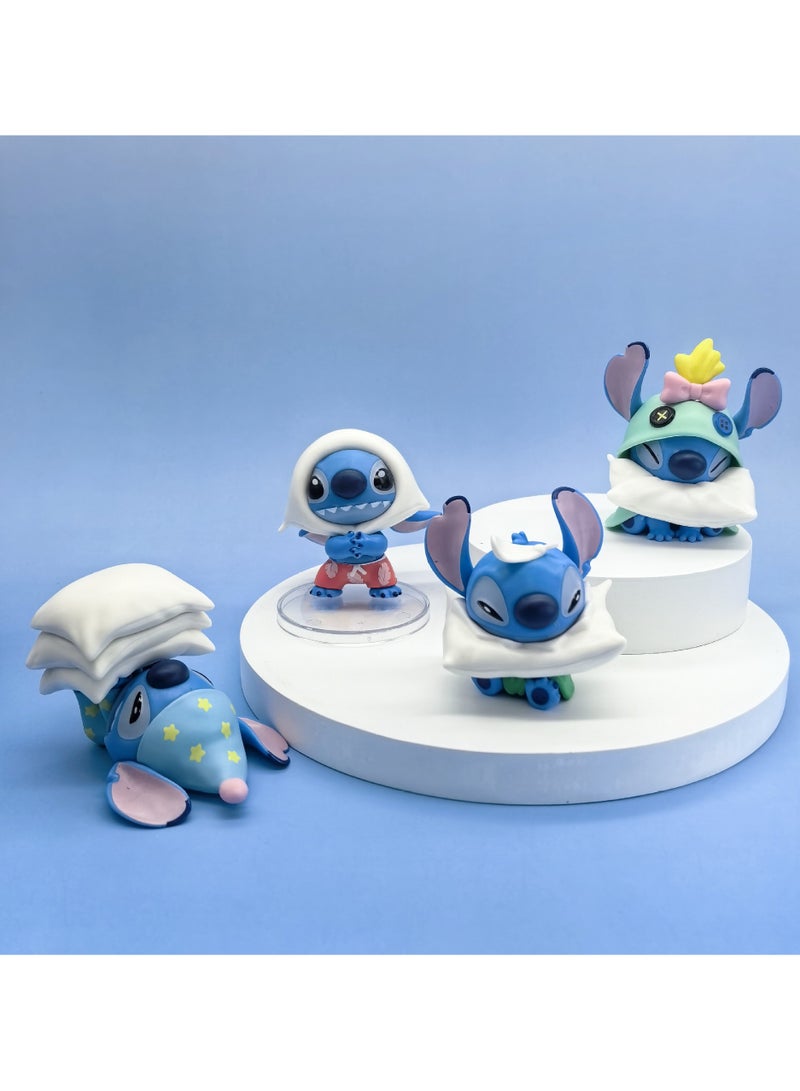 general 8 Piece Figure Anime Interstellar Baby Stitch Doll Cute Cartoon Angel Stitch Doll Ornaments Room Decoration - Image 2
