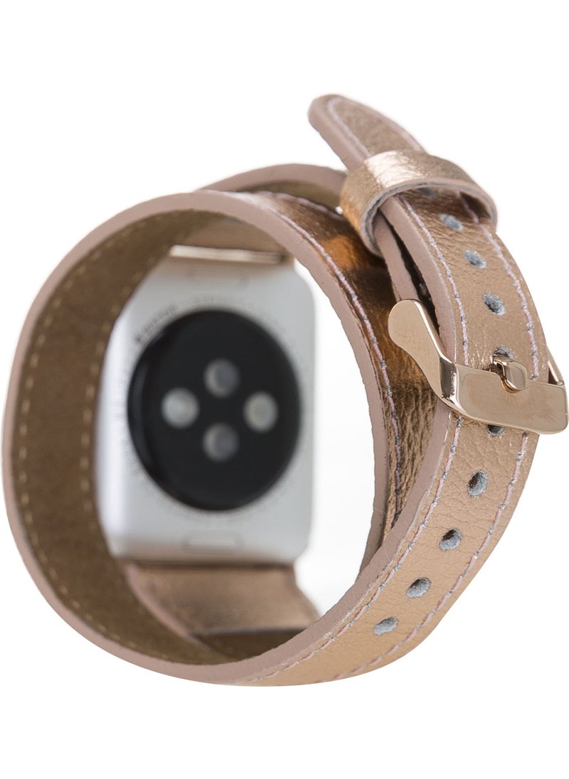 Apple Watch Compatible Leather Band 42-44MM Double Tour Rg2