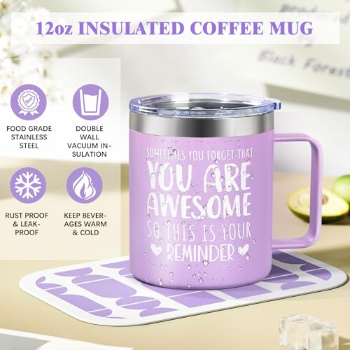 GiftPeak Birthday Gifts for Women Lavender Spa Gift Basket for Women Self Care Relaxing Bath Set Purple Gifts Inspirational Gift for Mom Wife Her Female Sister Teacher Nurse Friends Employee Coworker Spa Gifts - Image 4
