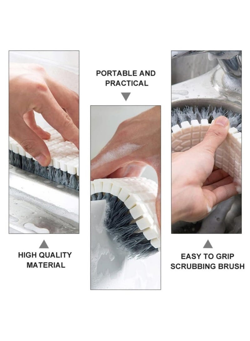 SHAOZHEN 4 Pack Cleaning Brush Set, Kitchen Cleaning Brush with Handle, Multipurpose Cleaning Brush for Shoes, Bathroom, Tub, Tile - Image 5