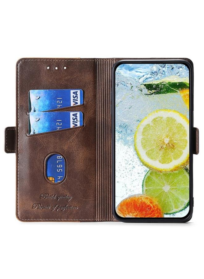 erorex Case For Motorola Moto G85 5G Contrast Color Side Buckle Leather Phone Case - Image 3