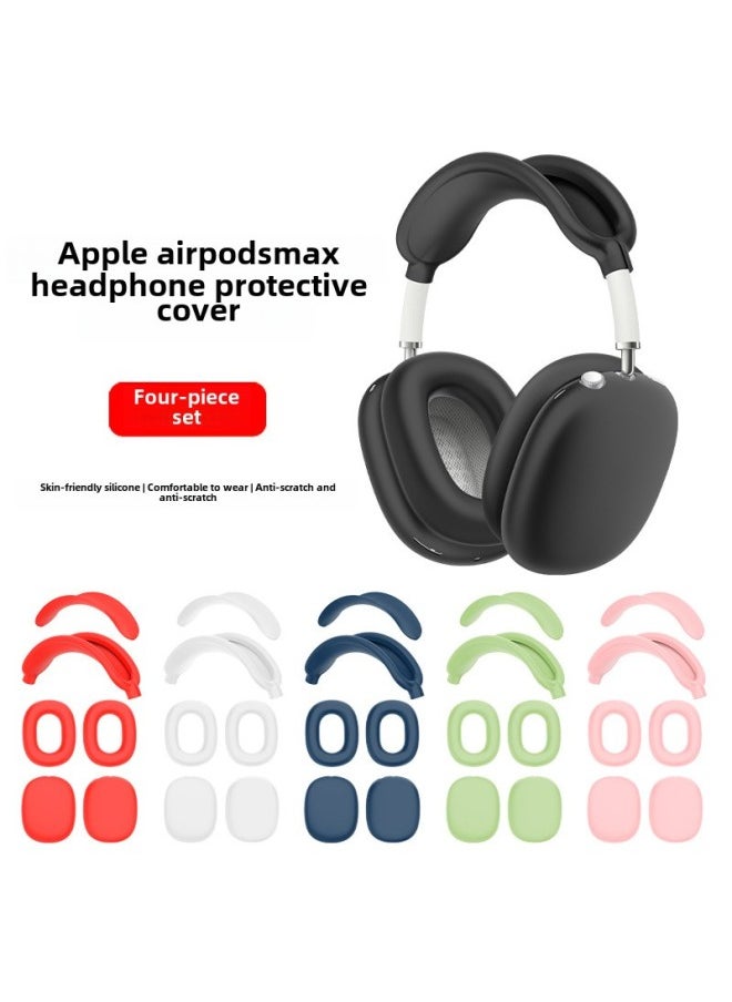 Generic - Suitable For Apple AirPods Max Head-mounted Headphone Head Beam Shell Ear Cap Silicone Protective Cover-Color:Black Beam-Model:Headphones For Apple AirPods Max - Image 1