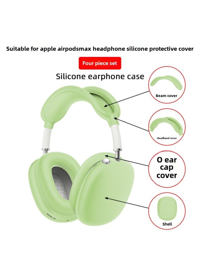 Generic - Suitable For Apple AirPods Max Head-mounted Headphone Head Beam Shell Ear Cap Silicone Protective Cover-Color:Black Beam-Model:Headphones For Apple AirPods Max - Image 1