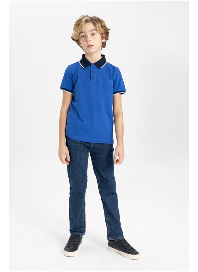 DeFacto - Boy Regular Fit Polo Neck Knitted Short Sleeve Polo T-Shirt - Image 1