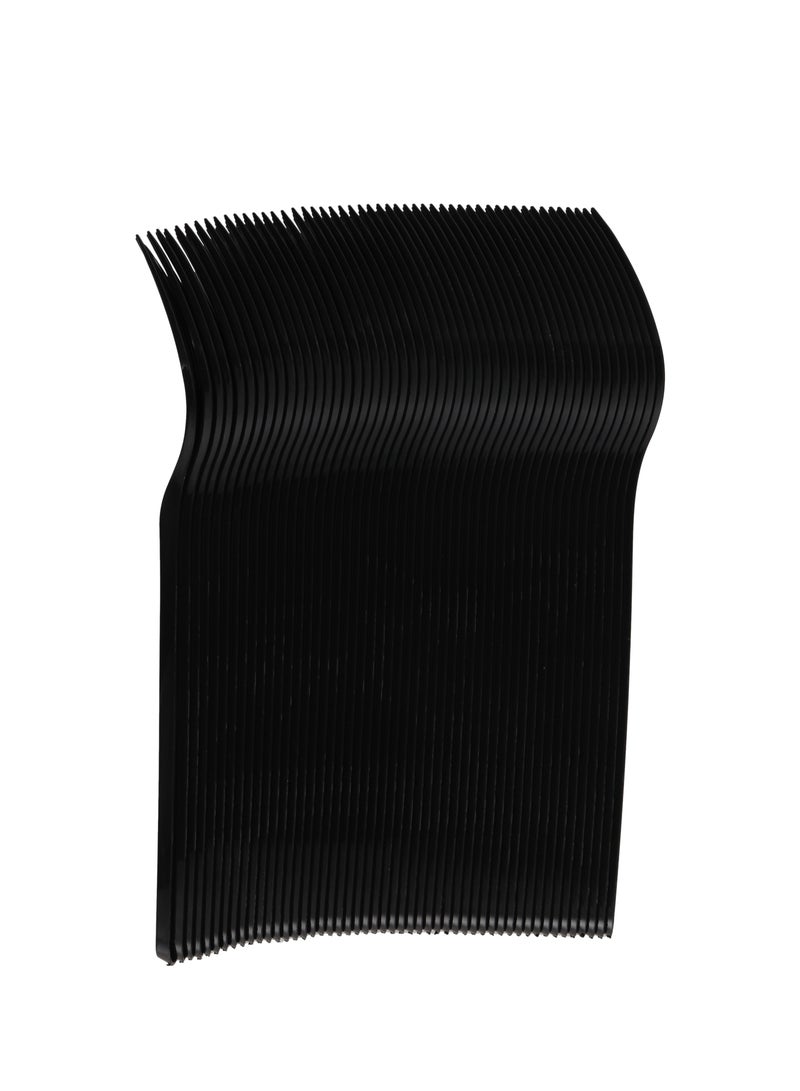 packwell Packwell Plastic HD Fork 50 Pieces, Black Disposable cutlery  - Image 2
