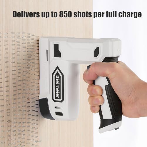 populo Bielmeier Electric Staple Gun, 2 in 1 Lithium-ion Electric Stapler, 4V Cordless Brad Nailer Kit with Staples Nails, USB Charger, Power Tacker for Upholstery, Material Repair, Carpentry, DIY - Image 4
