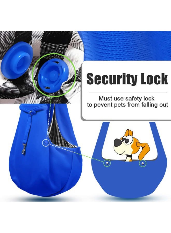 Tomkas Small Dog Cat Carrier Sling Hands Free Pet Puppy Outdoor Travel Bag Tote Reversible(Royal Blue - Adjustable Strap for 3-10 lbs) - Image 4