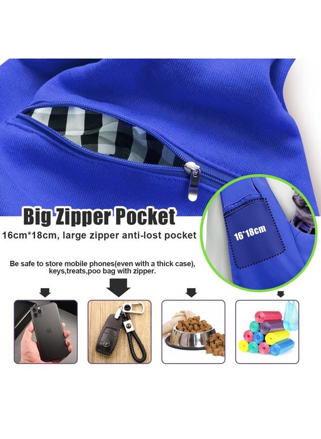 Tomkas Small Dog Cat Carrier Sling Hands Free Pet Puppy Outdoor Travel Bag Tote Reversible(Royal Blue - Adjustable Strap for 3-10 lbs) - Image 2
