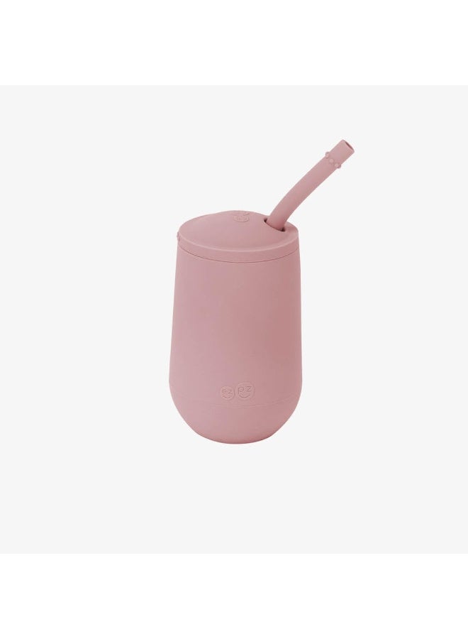 ezpz Happy Cup + Straw System (Blush) - 24 months+ - 100% Silicone Cup + Straw for Older Toddler + Preschoolers - Designed by a Pediatric Feeding Specialist - Image 1