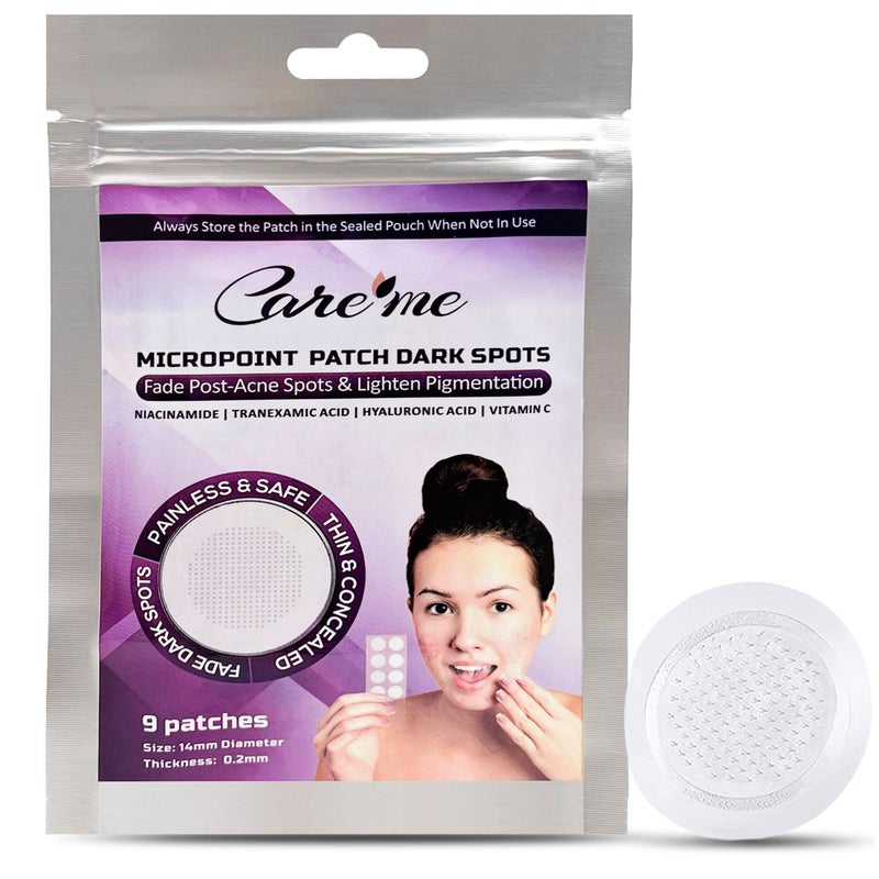 Care Me Microdart Dark Spot Patch with 127 Micropoints (1 Pack of 9 Patches) â€“ Fades & Brightens Acne Marks, Dark Spots & Discoloration â€“ Post-Acne Treatment for Clearer Skin - Image 1