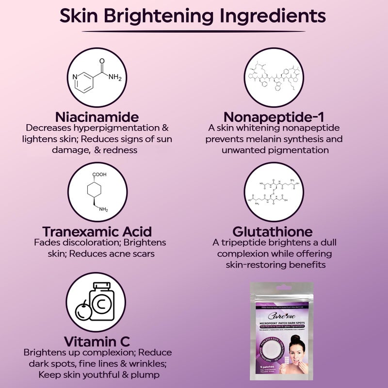 Care Me Microdart Dark Spot Patch with 127 Micropoints (1 Pack of 9 Patches) â€“ Fades & Brightens Acne Marks, Dark Spots & Discoloration â€“ Post-Acne Treatment for Clearer Skin - Image 4