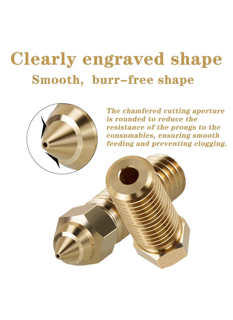 ACMYCH - ACMYCH 10PCS K1 Brass Nozzles Kit 3D Printer High Speed 04mm Nozzles Kit for K1 K1 Max 06mm - Image 1
