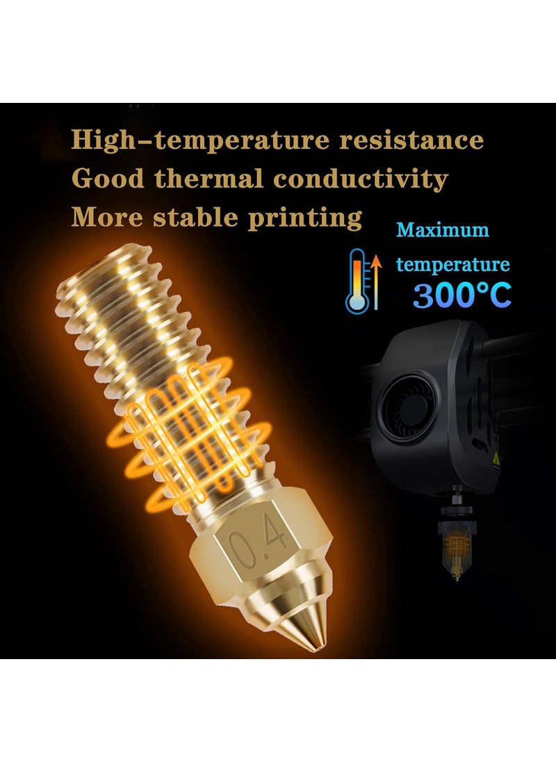 ACMYCH - ACMYCH 10PCS K1 Brass Nozzles Kit 3D Printer High Speed 04mm Nozzles Kit for K1 K1 Max 06mm - Image 1