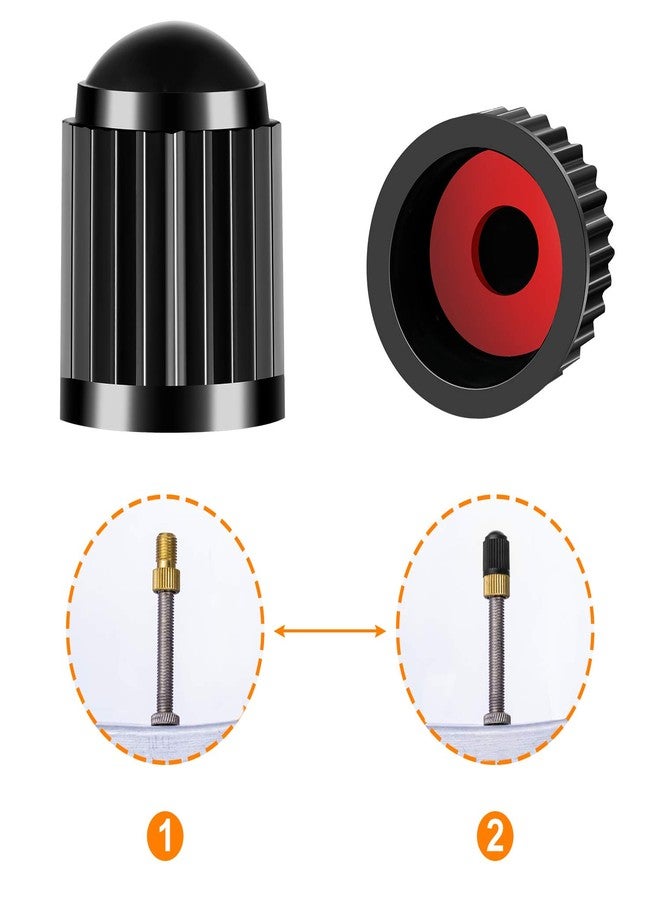 HZJD Brass Presta Valve Adapter, Convert Presta to Schrader Adaptor for Bike, Inflate Tire Using Standard Pump or Air Compressor, Tire Valve Caps(2PCS) - Image 4