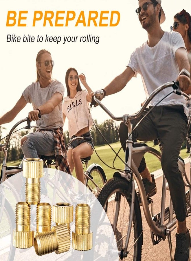 HZJD Brass Presta Valve Adapter, Convert Presta to Schrader Adaptor for Bike, Inflate Tire Using Standard Pump or Air Compressor, Tire Valve Caps(2PCS) - Image 5