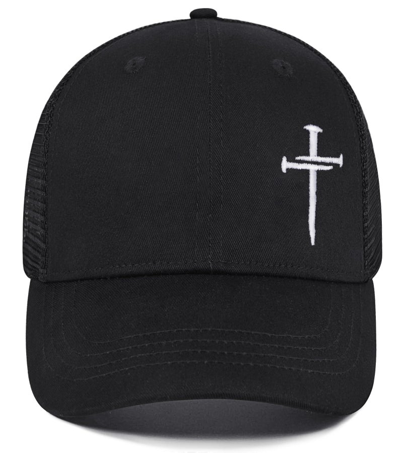 THIN MOUTH Christian Jesus Cross Hat - Faith Hats for Men Women - Religious Gifts for Thanksgiving Christmas - Cross - Image 2