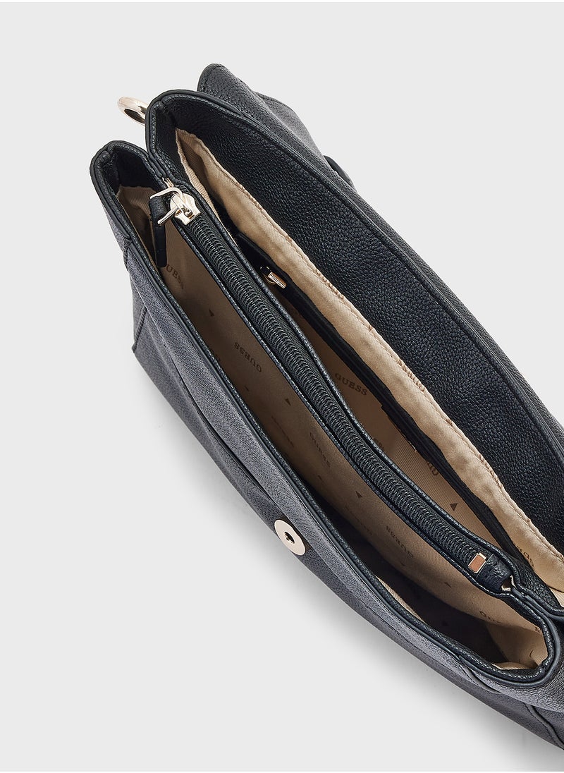 GUESS Silvye Flap Satchelbag  - Image 5