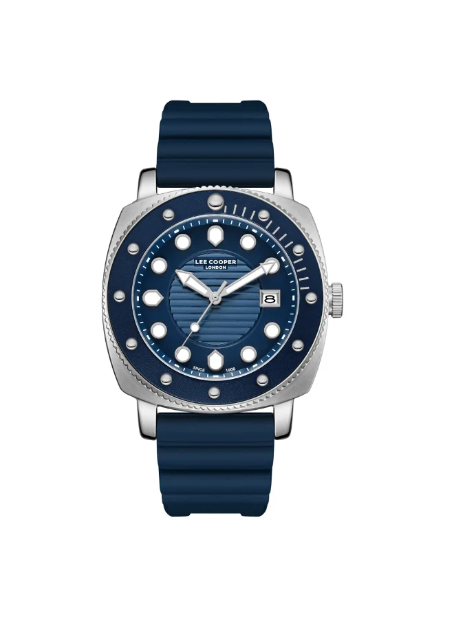 لي كوبر Men's Silicone Analog Watch LC08193.399 - 43 mm