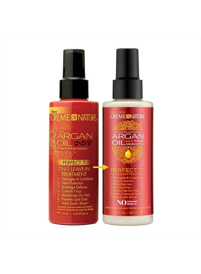 Creme of Nature Argan Oil for Hair, Perfect 7-in-1 Leave-in Treatment by Creme of Nature, for Healthy Hair with Exotic Shine, 5.1 Fl Oz (Package May Vary)  - Image 4