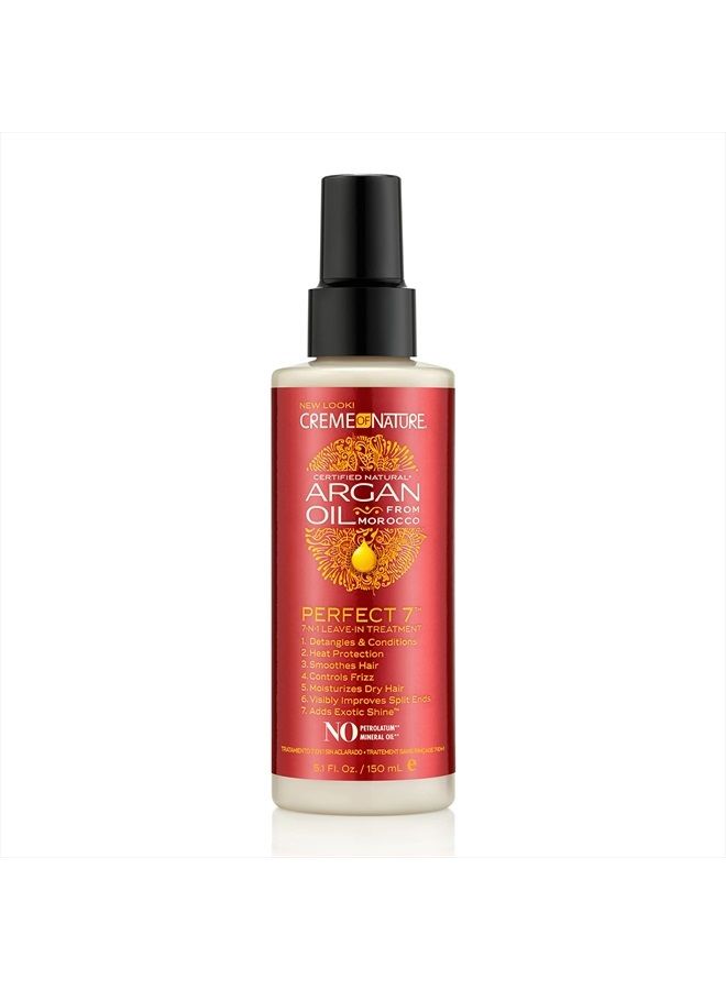 Creme of Nature Argan Oil for Hair, Perfect 7-in-1 Leave-in Treatment by Creme of Nature, for Healthy Hair with Exotic Shine, 5.1 Fl Oz (Package May Vary)  - Image 1
