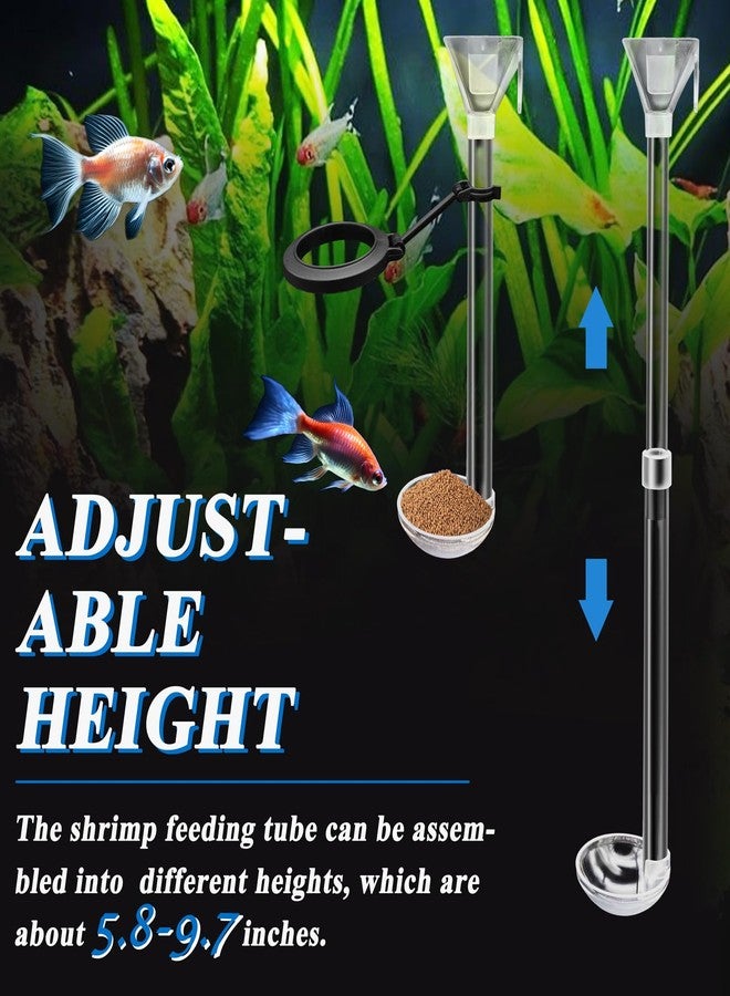 Niuohoy Aquarium Fish Shrimp Feeding Dish Set, Shrimp Feeding Dish Set, Transparent Shrimp Feeding Adjustable Tube with Feeding Ring, Cleaning Brush for Fish Tank and Preventing Food Scattering (Small) - Image 5
