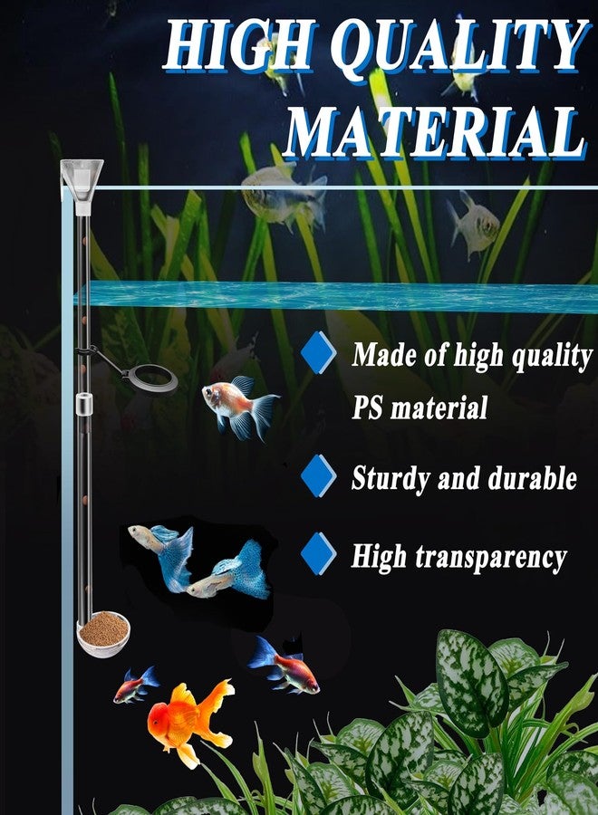 Niuohoy Aquarium Fish Shrimp Feeding Dish Set, Shrimp Feeding Dish Set, Transparent Shrimp Feeding Adjustable Tube with Feeding Ring, Cleaning Brush for Fish Tank and Preventing Food Scattering (Small) - Image 4